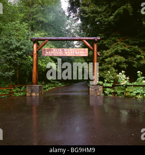 Kalifornien - Eingang Muir Woods National Monument. Stockfoto