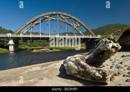 Big Creek Bridge, Highway 101, zentrale Oregon Coast. Stockfoto