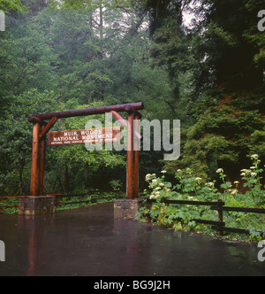 Kalifornien - Eingang Muir Woods National Monument. Stockfoto