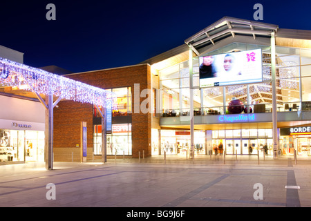 Chapelfield indoor-Einkaufszentrum, die zu Weihnachten in Norwich City Centre beleuchtet Stockfoto