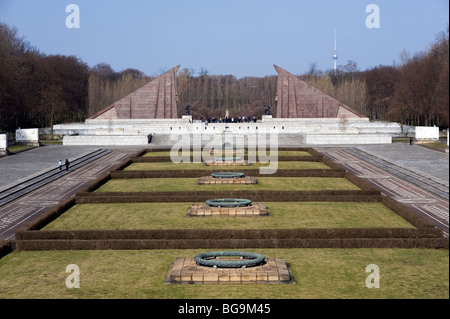 Berlin 2009.der sowjetischen Ehrenmal im Treptower Park, im ehemaligen Ostteil Stockfoto