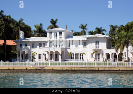 Luxus Haus Ufer auf Star Island, Miami Beach, Florida Stockfoto