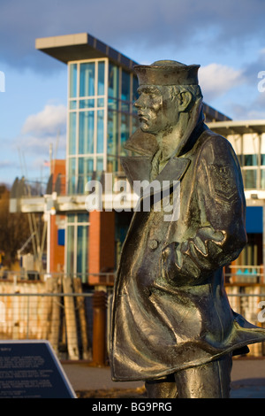 Lake Champlain Marine Lone Sailor-Denkmal, Burlington, Vermont Stockfoto