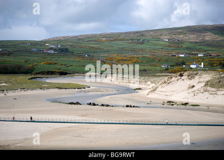 Schwimmende Brücke bei Gerste Cove Beach, West Cork, Irland Stockfoto