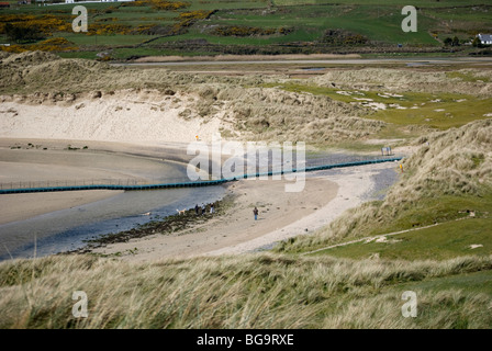 Schwimmende Brücke bei Gerste Cove Beach, West Cork, Irland Stockfoto