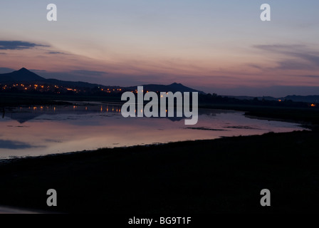 Sonnenuntergang, Kilcoole, County Wicklow, Irland Stockfoto