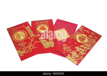 Chinese New Year rot-Pakete Stockfoto