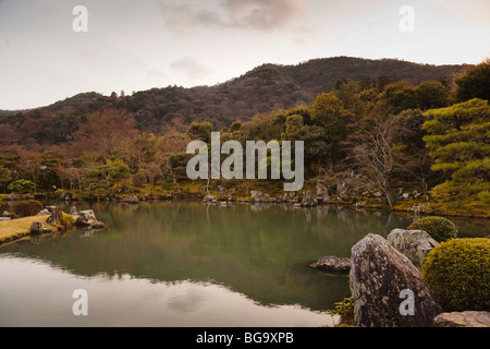 Sogen Teich in Tenryu-Ji-Tempel in Arashiyama Bezirk, Kyoto, Japan Stockfoto