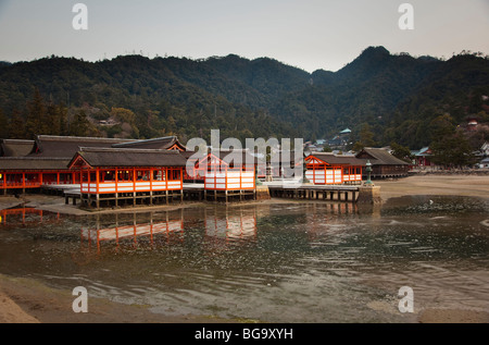 Itsukushima-Schrein, Insel Miyajima, Hiroshima, Japan Stockfoto