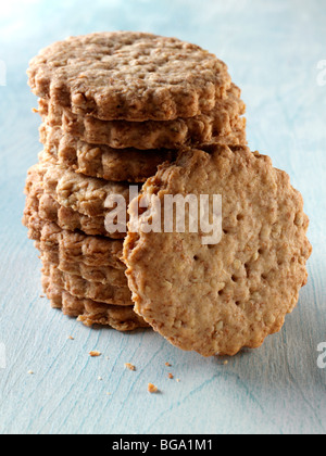 Oaty Weizenschrot cookies Stockfoto