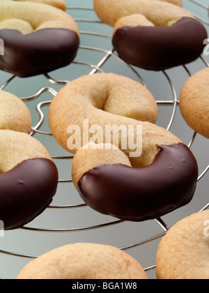 Mandel verzettelt Teatime cookies Stockfoto