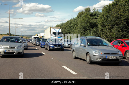 Stau auf der Autobahn M25. Stockfoto