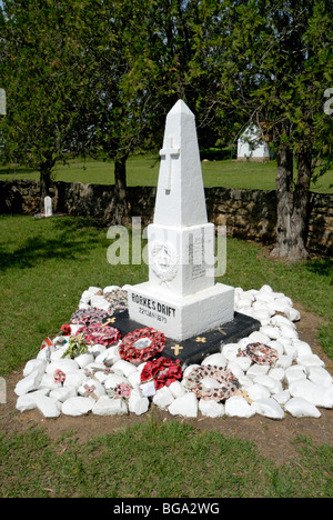 Britische Armee-Denkmal in Südafrika Rorkes Drift Stockfoto