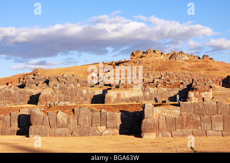 Inka-Ruinen von Sacsayhuaman, Cuzco, Anden, Peru, Südamerika Stockfoto