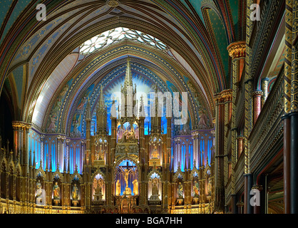 Kirche Notre-Dame Basilica Alter, Montreal, Kanada Stockfoto