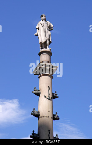 Columbus-Statue, Columbus Circle, Manhattan, New York, Vereinigte Staaten Stockfoto