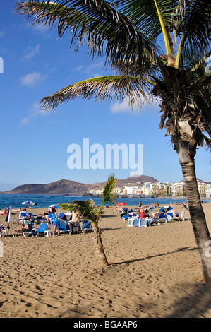 Playa de Las Canteras, Las Palmas de Canaria, Gran Canaria, Kanarische Inseln, Spanien Stockfoto