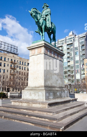 Denkmal für George Washington in Valley Forge in Continental Army Plaza, Brooklyn, New York Stockfoto