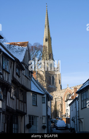 Schnee am Boden Stockfoto