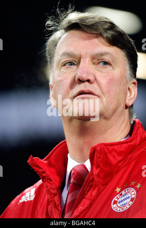 Porträt von Louis Van Gaal, Trainer des FC Bayern Muenchen-Fußball-Nationalmannschaft Stockfoto