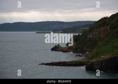 Küste zwischen Benllech und Moelfre Stockfoto