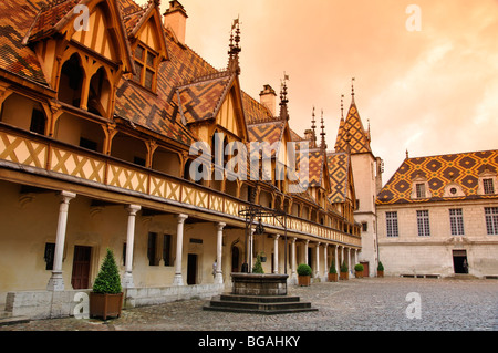 Hospize in Beaune, Burgund, Frankreich Stockfoto