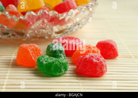 Bunte Jelly Bonbons Makro Stockfoto