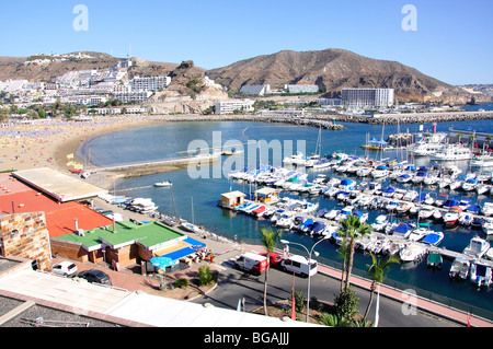 Marina Strandblick, Puerto Rico, Gemeinde Mogan, Gran Canaria, Kanarische Inseln, Spanien Stockfoto