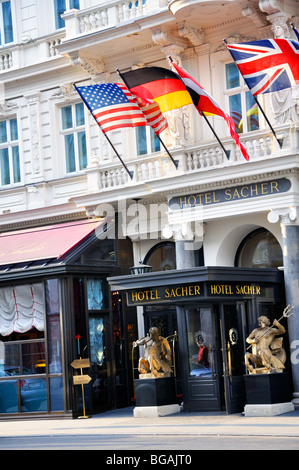 Sacher Hotel und Cafe, Wien, Österreich Stockfoto