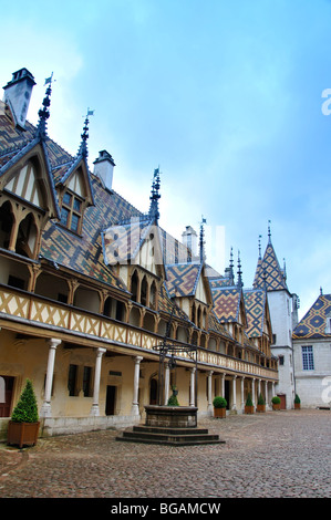 Hospize in Beaune, Burgund, Frankreich Stockfoto