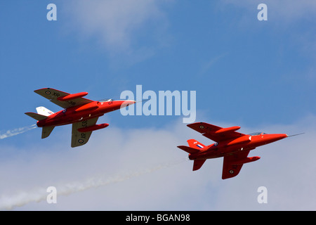 Zwei Folland Gnat Flugzeuge in Bildung Stockfoto