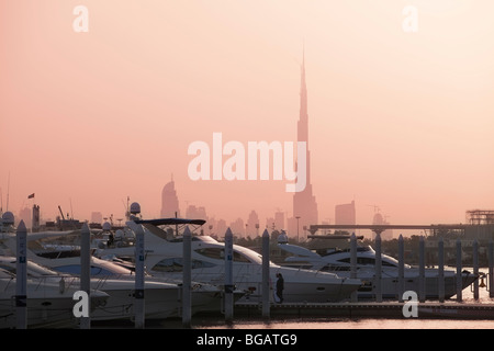 Burj Dubai Festival City Hafen, Dubai, Vereinigte Arabische Emirate Stockfoto