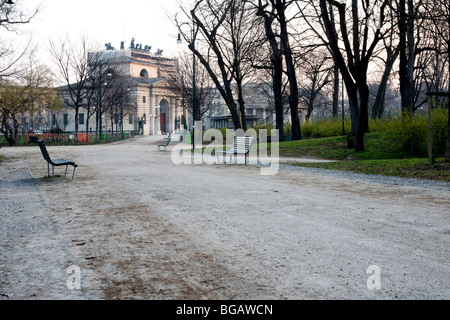 Sempione Park mit Bogen des Friedens in der Ferne Mailand, Italien Stockfoto