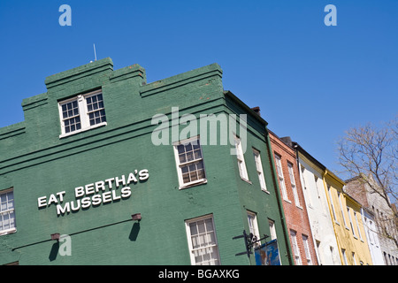 Bertha Muscheln Restaurant im Stadtteil Fells Point in Baltimore Maryland Stockfoto