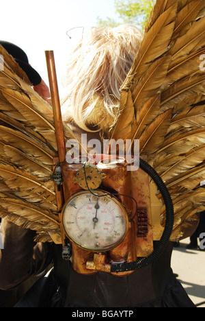 Steampunk-Frau am 2009 Fantasy Fair Haarzuilens Niederlande Europe Stockfoto