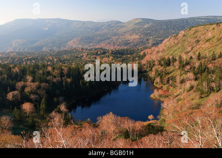 Japan, Insel Honshu, Towada Hachimantai National Park, Hachimanuma Teich Stockfoto