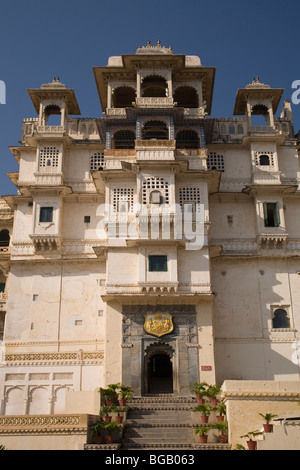 Indien Rajasthan Udaipur City Palast Haupteingang Stockfoto