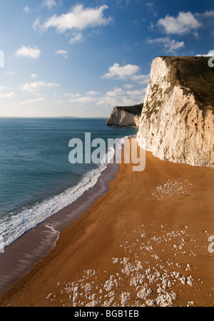 Kreidefelsen der Bat Kopf in der Nähe von Durdle Door Dorset Stockfoto