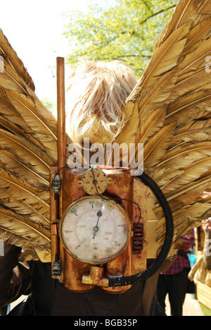 Steampunk-Frau am 2009 Fantasy Fair Haarzuilens Niederlande Europe Stockfoto