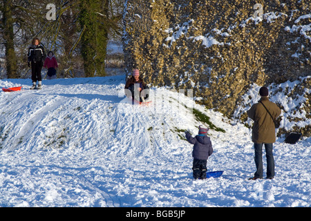 Berkhamsted Castle Winter Hertfordshire Stockfoto