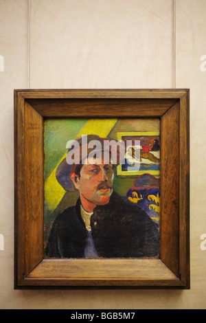 Paul Gauguin Selbstbildnis mit Hut, Musée d ' Orsay (Musée d ' Orsay), Paris, Frankreich Stockfoto