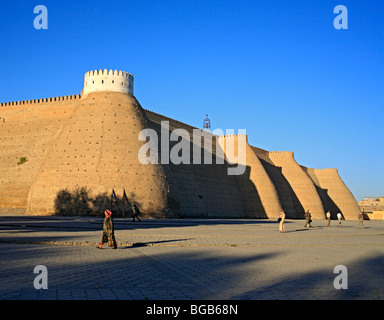 Stadtmauer, Arche Festung, Buchara, Usbekistan Stockfoto