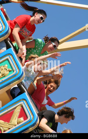 Carnival Ride benannt Pharao Fury. Canfield Fair. Canfield, Ohio. Stockfoto