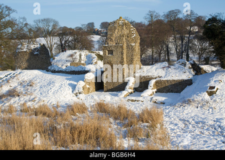 Berkhamsted Castle Winter Hertfordshire Stockfoto