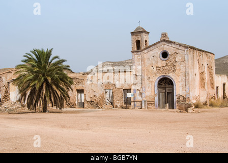 El Cortijo del Fraile wo eine tragische Liebesgeschichte stattfand. Federico Garcia Lorca schrieb ein Gedicht darüber. Andalusien, Spanien Stockfoto