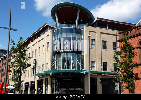 Irlands Belfast Victoria Square Nordeingang zum House of Fraser Kaufhaus. Stockfoto