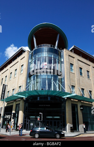 Irlands Belfast Victoria Square Nordeingang zum House of Fraser Kaufhaus. Stockfoto