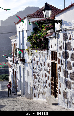 Straßenszene. Santa Lucia, Santa Lucía de Tirajana Gemeinde, Gran Canaria, Kanarische Inseln, Spanien Stockfoto