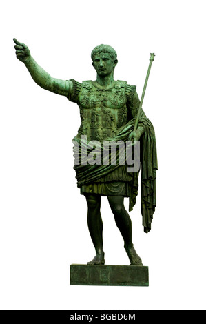 Bronze Statue des Kaisers Augustus auf die Via dei Fori Imperiali, Rom, Italien Stockfoto