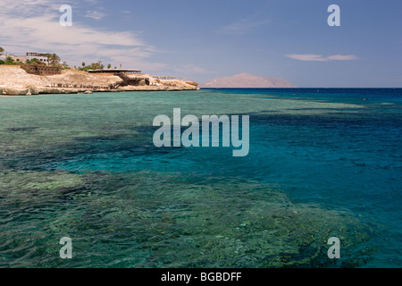 Afrika, Ägypten, Sharm el Sheikh, Strand, Meer, Wasser, blau, Farben, Riff, Meer. Stockfoto